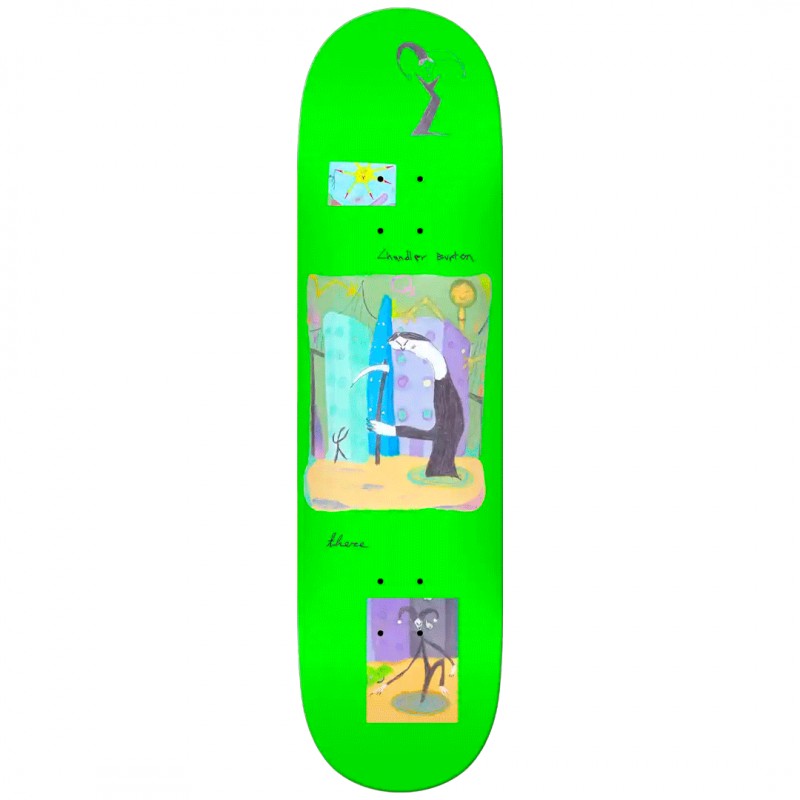 There Nadair Chandler Joker Pack TF Green Skateboard Deck 8.5 "