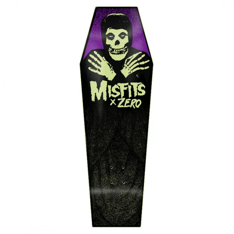 Zero x Misfits Fiend Coffin GITD Skateboard Deck 9.5"