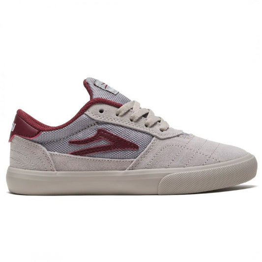 Ténis Lakai Cambridge Suede Kids Cinza/Bordeaux