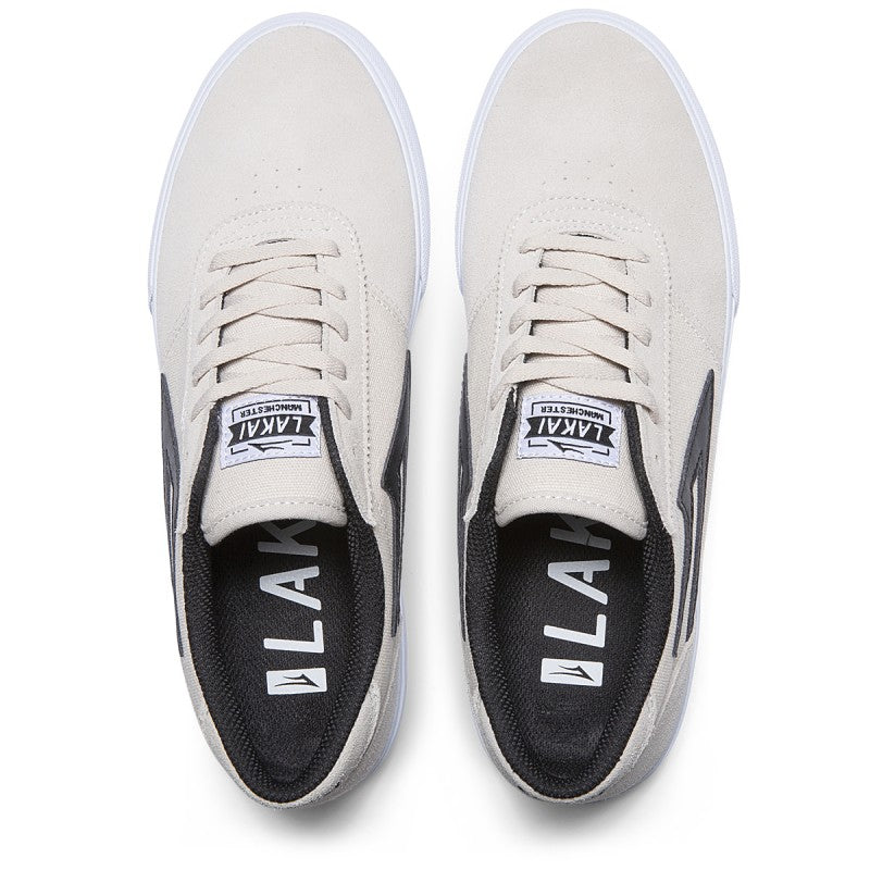 Lakai Manchester Sneakers - White/Black Suede