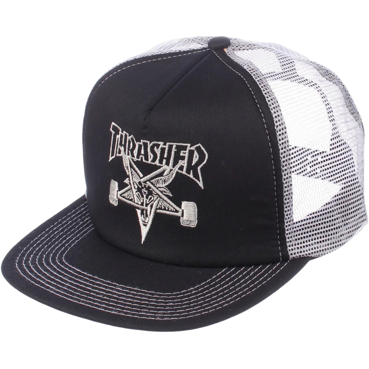 Thrasher Skategoat Embroidered Mesh Cap - Black/Gray
