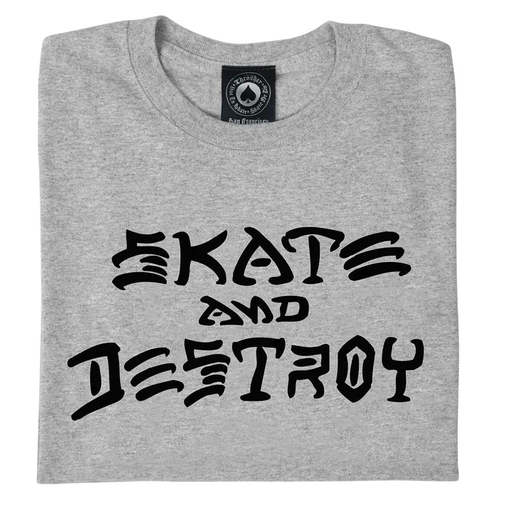 Thrasher Skate And Destroy T-Shirt - Gray