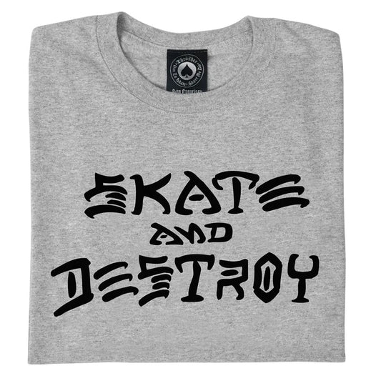 Thrasher Skate And Destroy T-Shirt - Gray