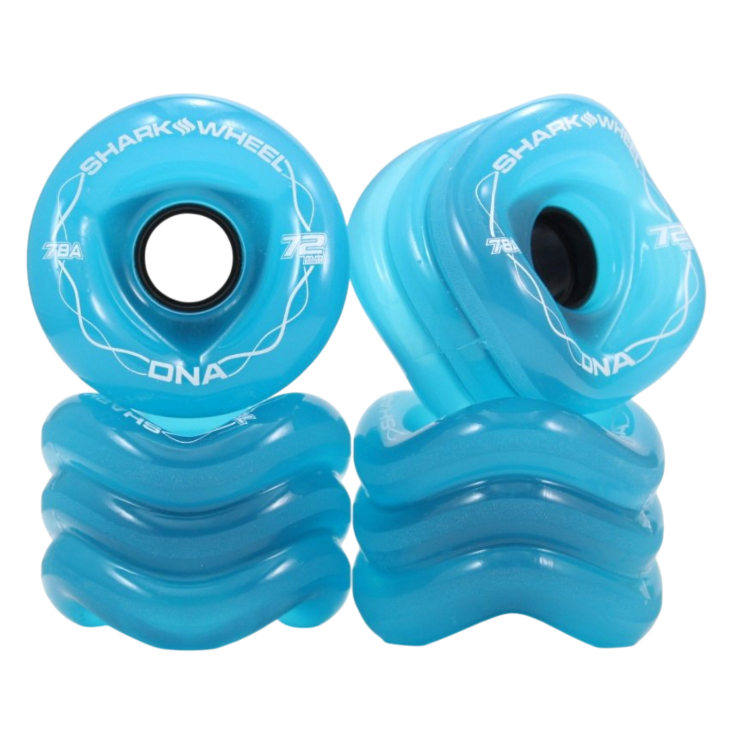 Shark Wheel DNA Transparant Blue 72mm Wheels