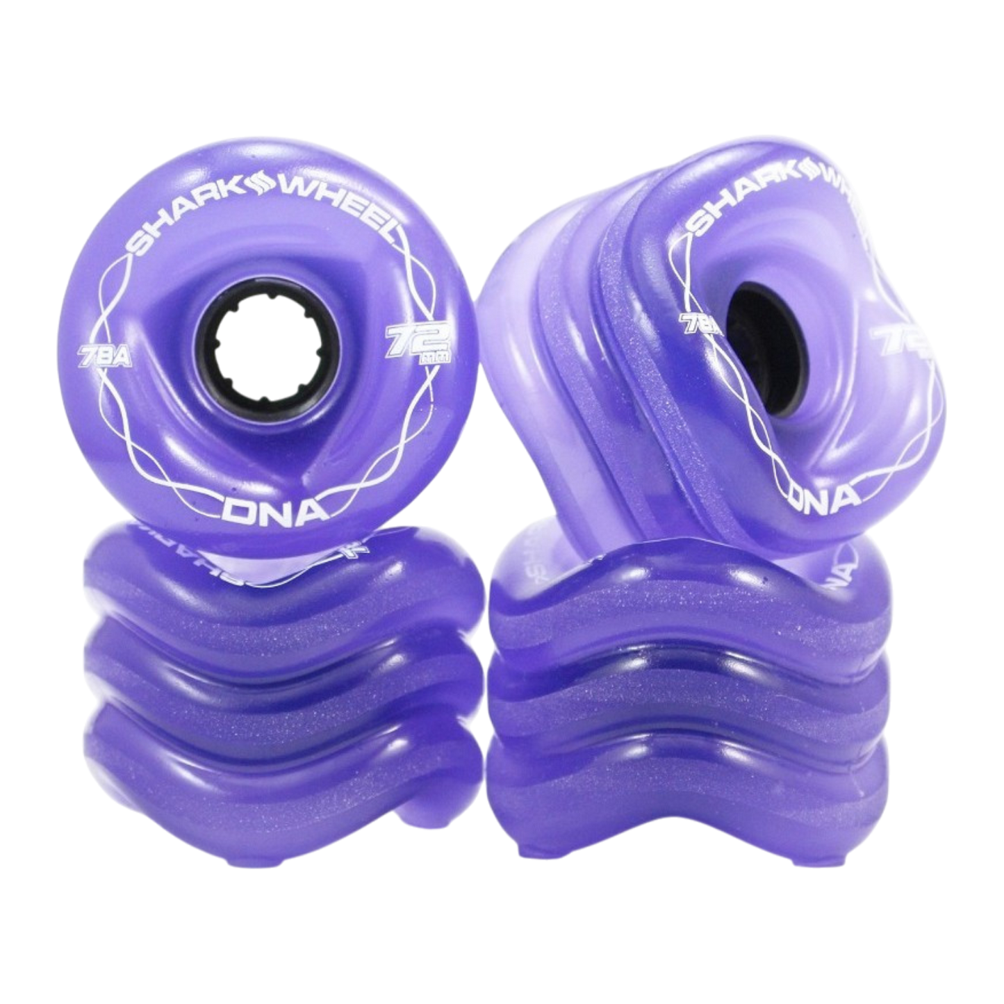 Shark Wheel DNA Clear Purple 72mm Wheels