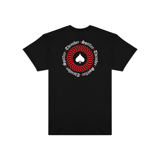T-Shirt Thrasher x Spitfire End Oath - Black