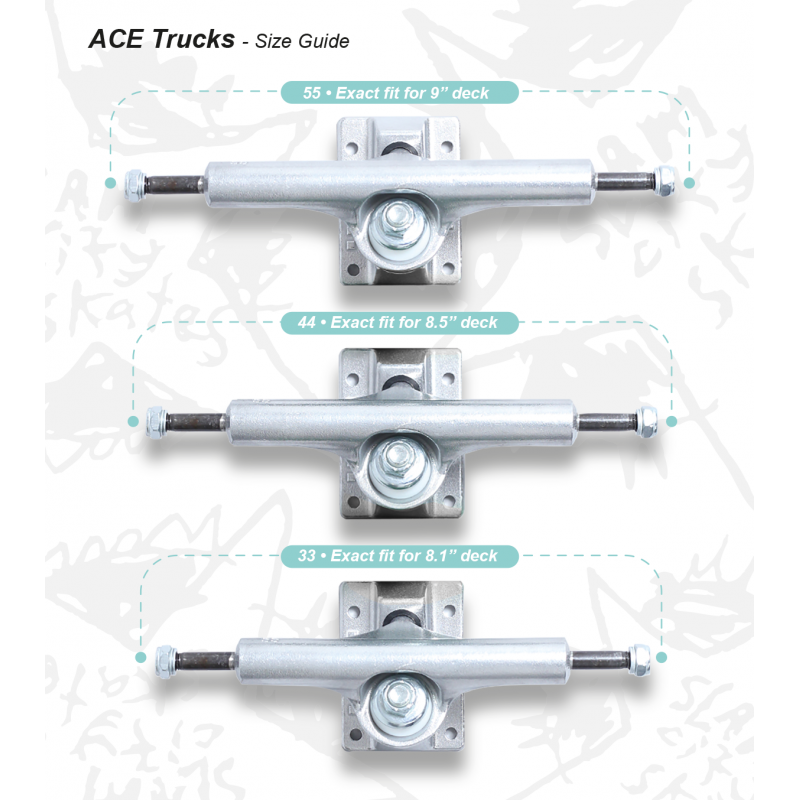 Trucks Ace 55 Classic Matte Black - 9.0"