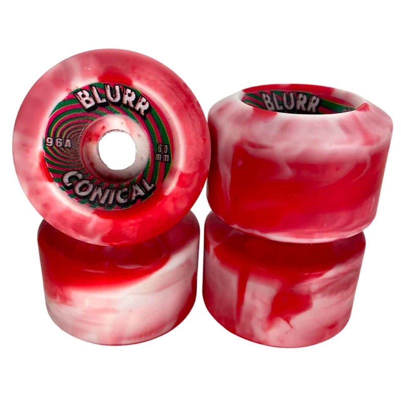 Vision Swirl Blurr Conicals Red/White Wheels 60MM 96A