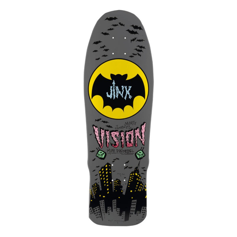 Vision Jinx Mini Old School Grey Skateboard Deck 9.5"