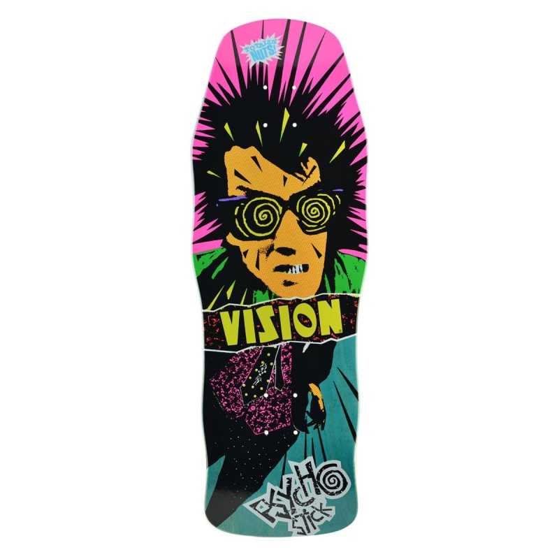 Vision Psycho Stick Modern Concave Old School Turquoise Stain Skateboard Deck 10"