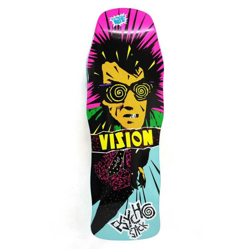 Vision Psycho Stick Modern Concave Turquoise Old School Skateboard Deck 10"