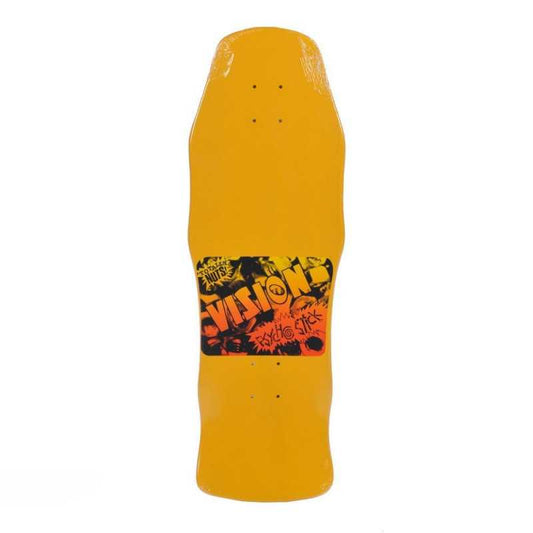 Vision Psycho Stick Modern Concave Yellow Old School Skateboard Deck 10"