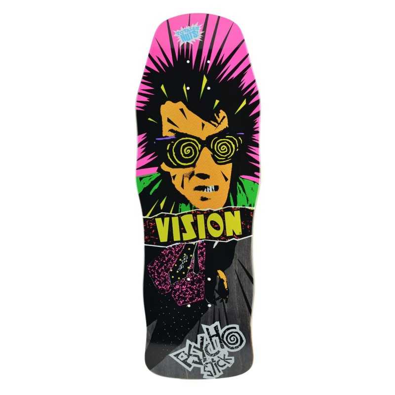 Vision Psycho Stick Modern Concave Black Stain Old School Skateboard Deck 10"