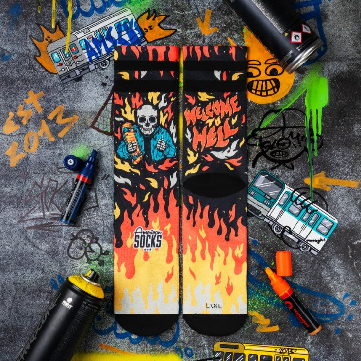 Meias American Socks Welcome to Hell - Mid High