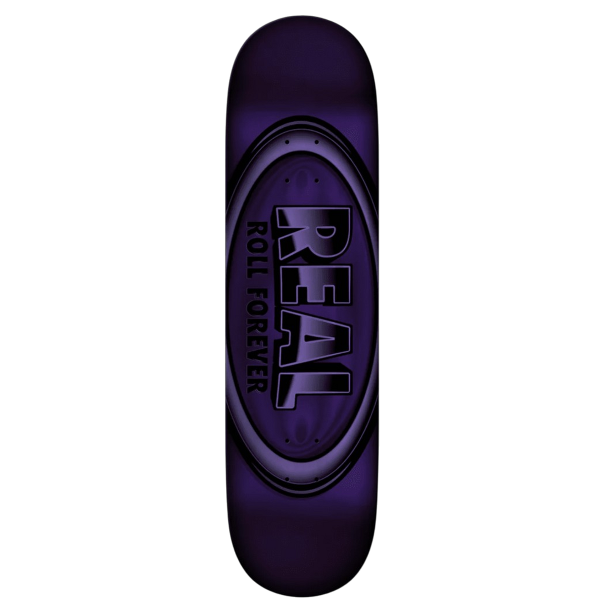 Real Skateboards DBX Oval Purple Foil Skateboard Deck 8.38"