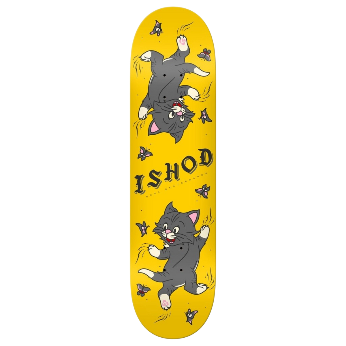 Real Ishod Kitten Scratch Twin Tail Skateboard Deck 8.0"