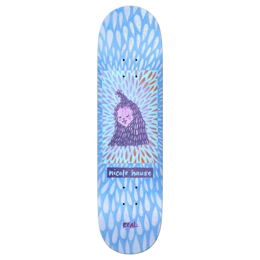 Real Nicole Hause Echoes True Fit Skateboard Deck Blue 8.25"