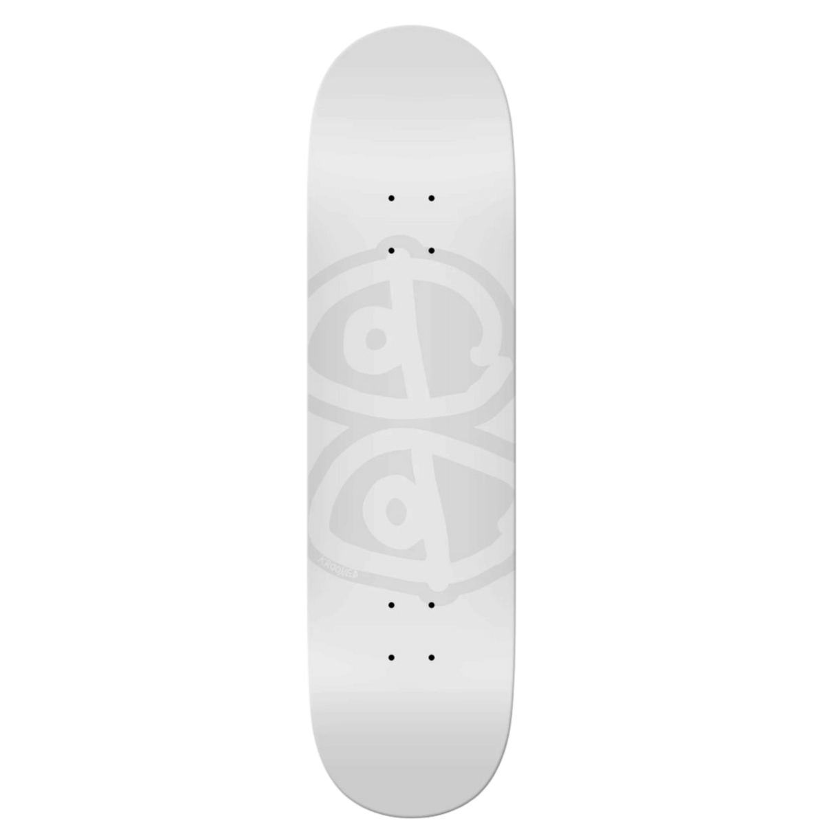 Krooked Eyes Team White Skateboard Deck 8.06"