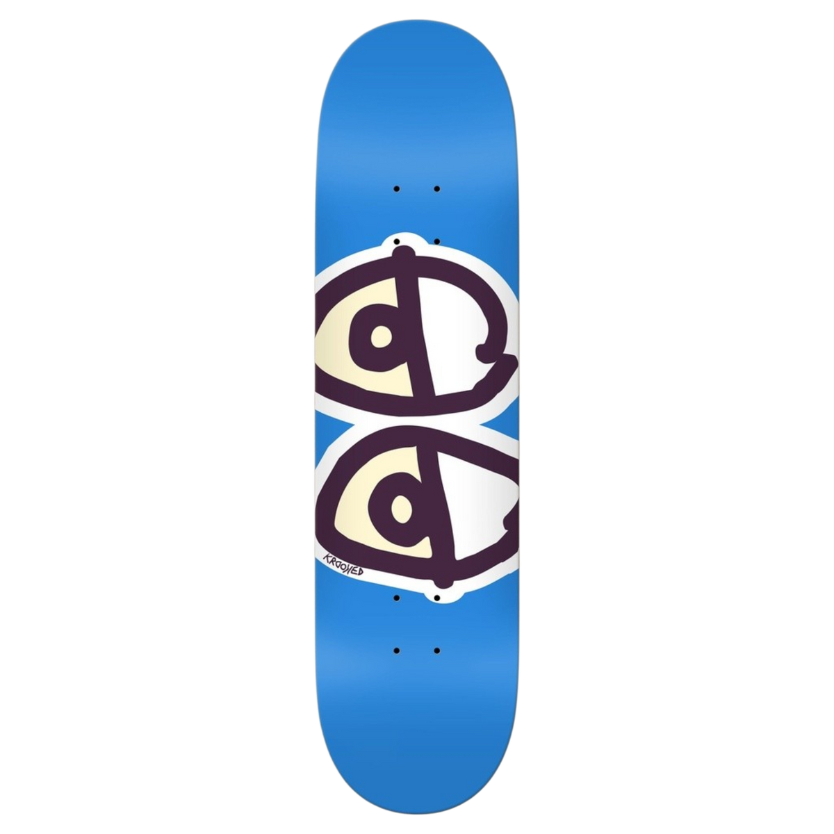 Krooked Team Eyes Blue Skateboard Deck 7.75"