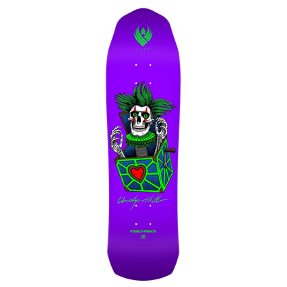 Powell Peralta Flight Chris Hiett Skull Purple Skateboard Deck 8.5"
