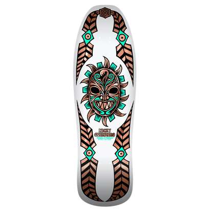 Powell Peralta Guerrero Mask Skateboard Deck White/Copper 10.11"