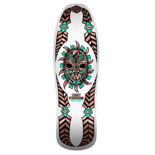 Powell Peralta Guerrero Mask Skateboard Deck White/Copper 10.11"