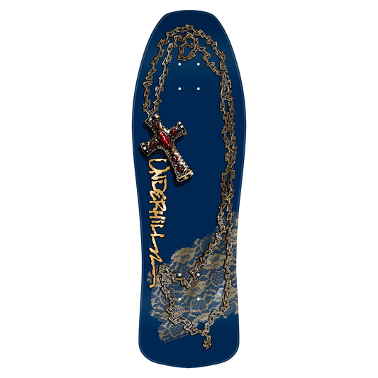 Powell Peralta Ray Underhill Cross Navy/Gold Foil Skateboard Deck 9.9"