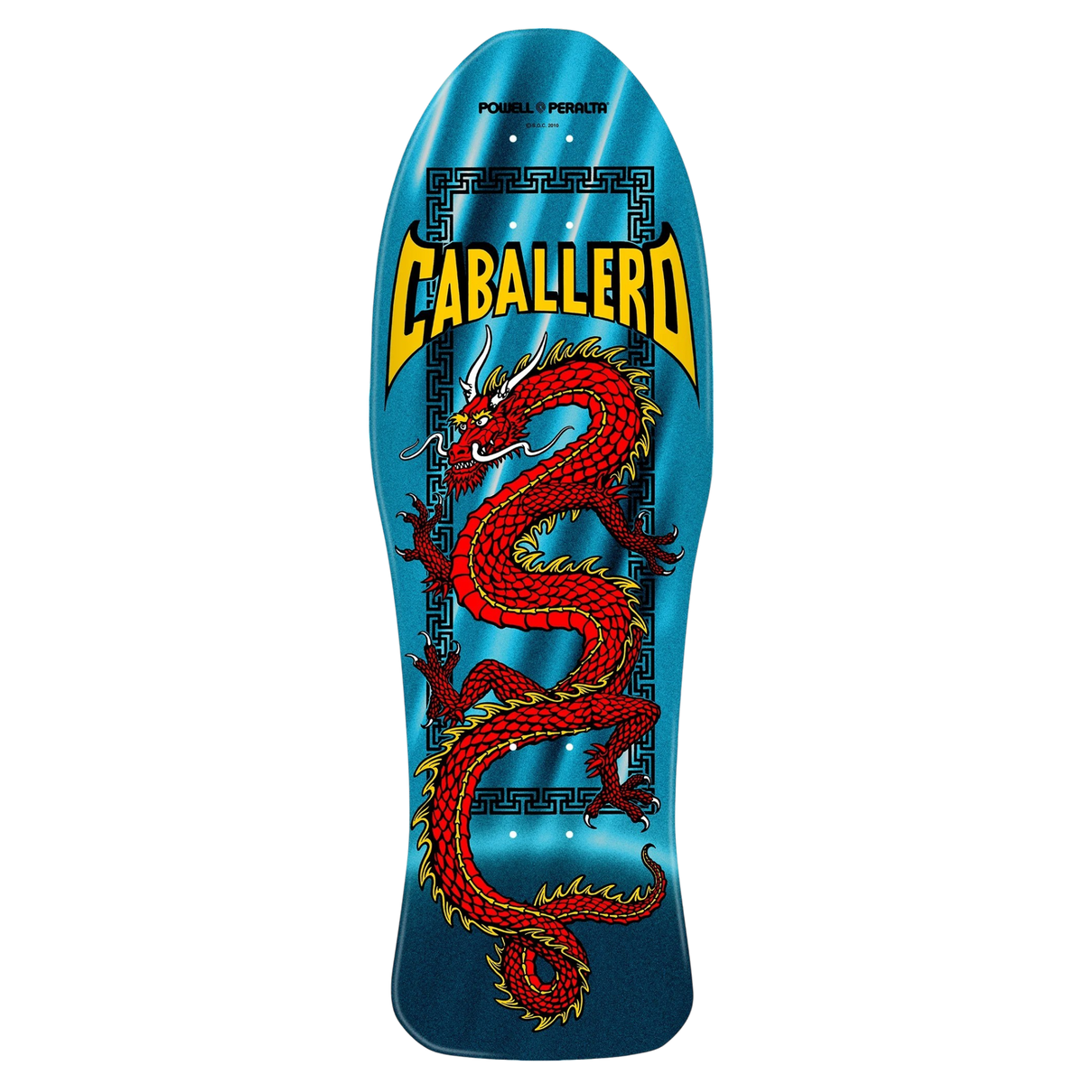 Powell Peralta Steve Caballero Chinese Dragon Aqua Foil Skateboard Deck 10"