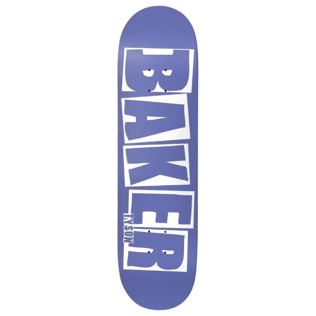 Baker Tyson Peterson Brand Name Periwinkle B2 Skateboard Deck 8.0"