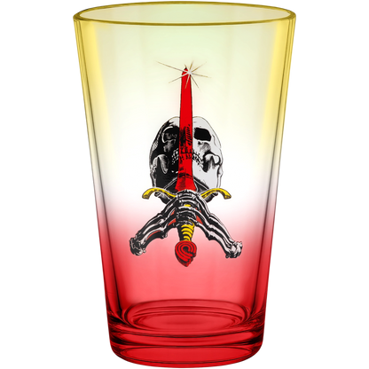 Powell Peralta Skull & Sword Yellow/Red Fade Deck