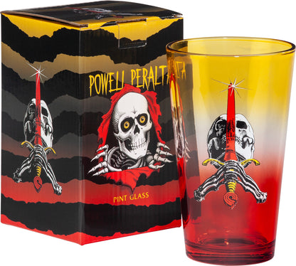 Powell Peralta Skull & Sword Yellow/Red Fade Deck