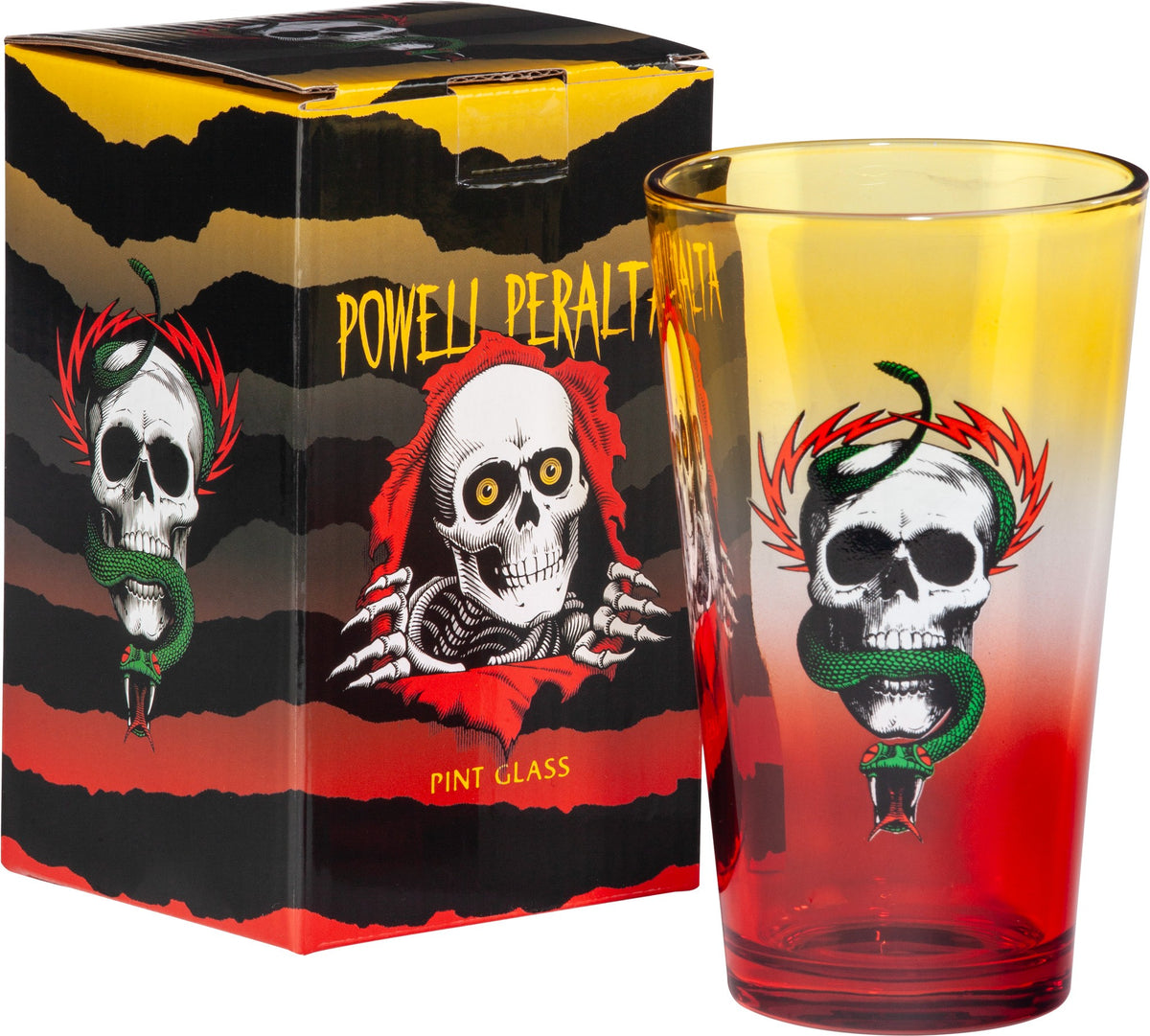 Powell Peralta McGill Skull & Snake Copo Yellow/Red Fade