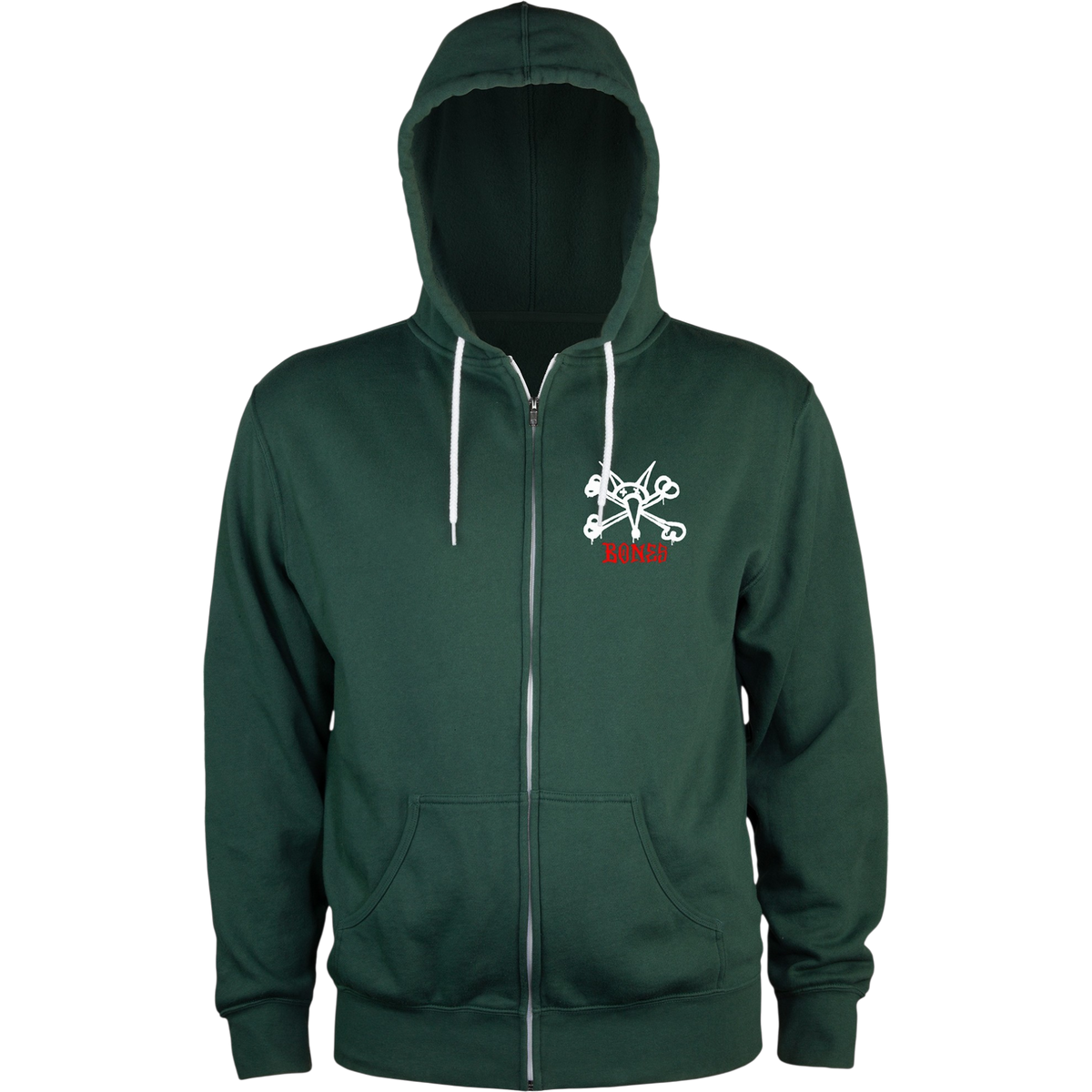 Powell Peralta Sweat Hood Zip Rat Bones - Alpine Green