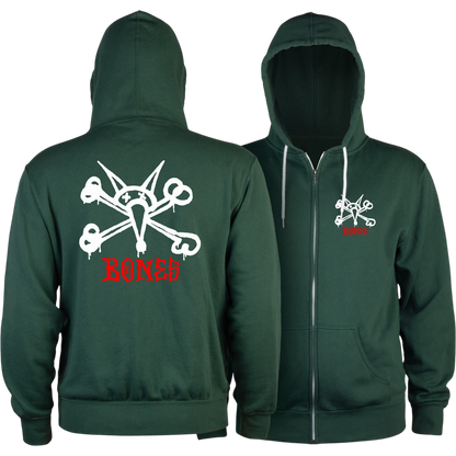 Powell Peralta Sweat Hood Zip Rat Bones - Alpine Green