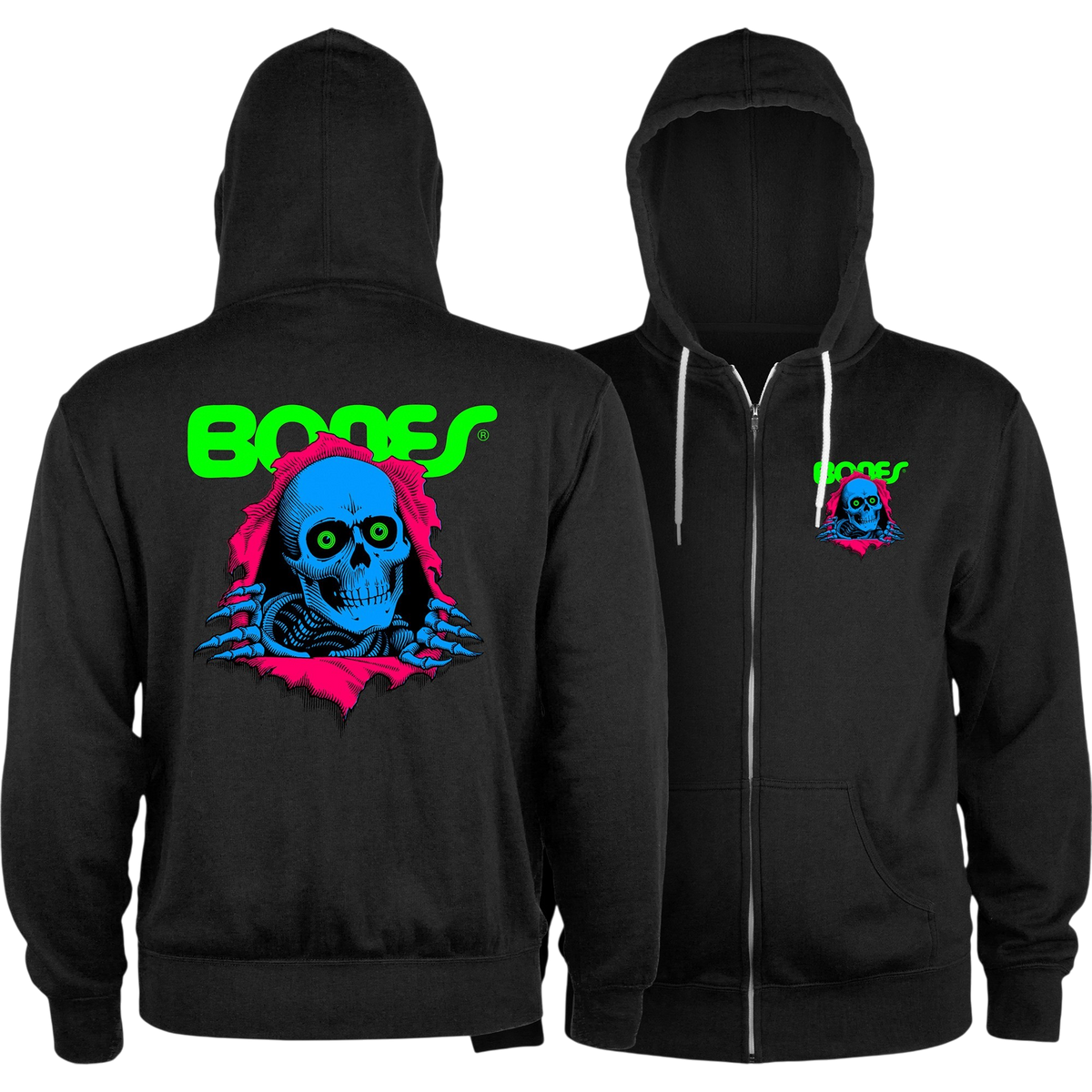 Powell Peralta Sweat Hood Zip Ripper - Blacklight