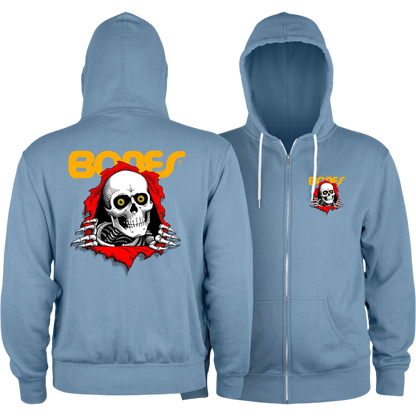 Powell Peralta Zip-Up Hoodie Ripper - Misty Blue
