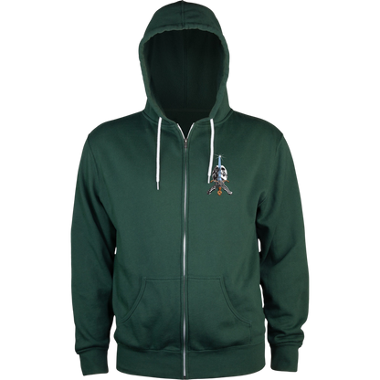 Powell Peralta Sweat Hood Zip Skull & Sword - Alpine Green