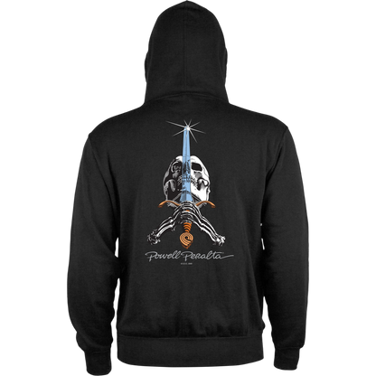 Powell Peralta Zip-Up Hoodie Skull & Sword - Black
