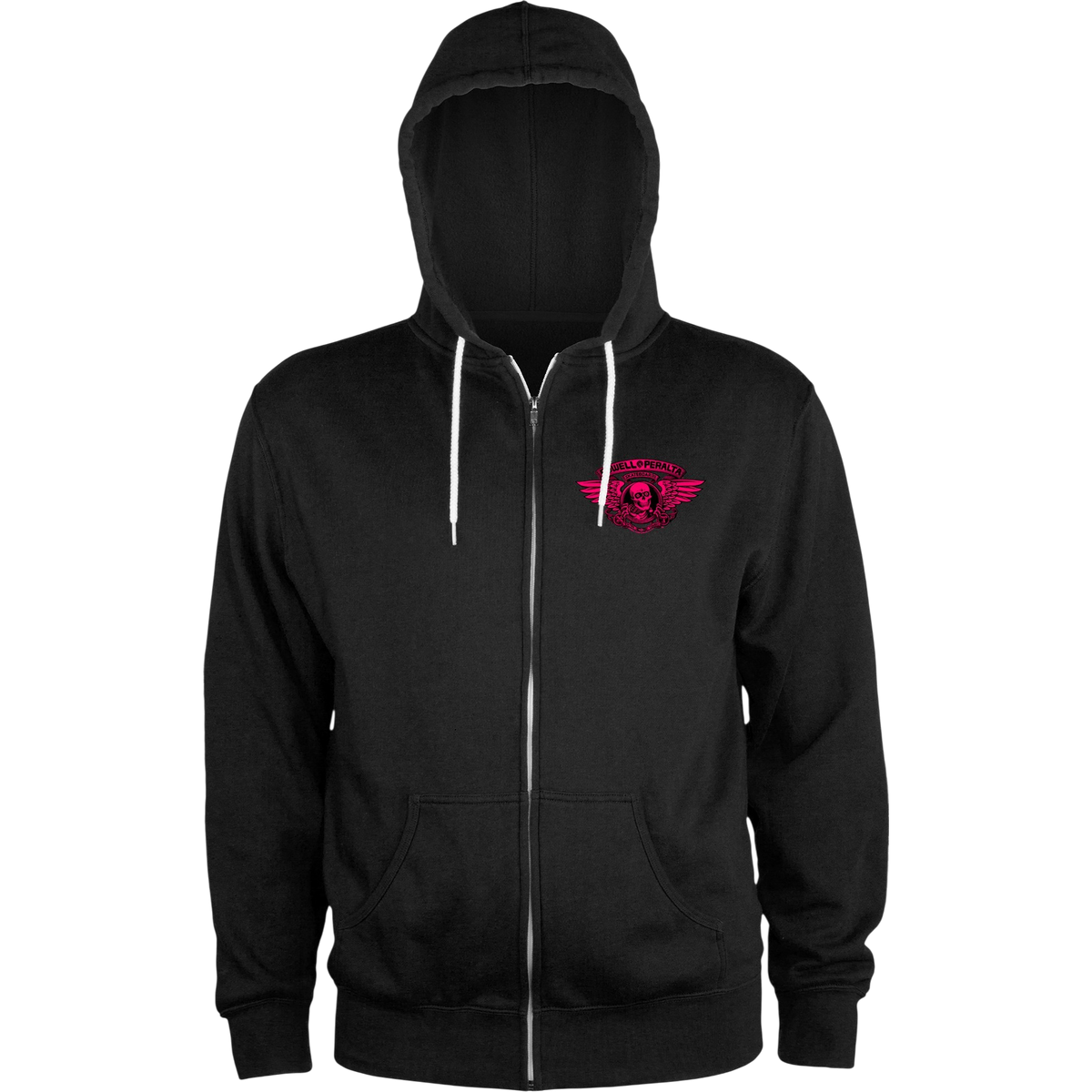 Powell Peralta Winged Ripper Zip-Up Hoodie - Blacklight Pink