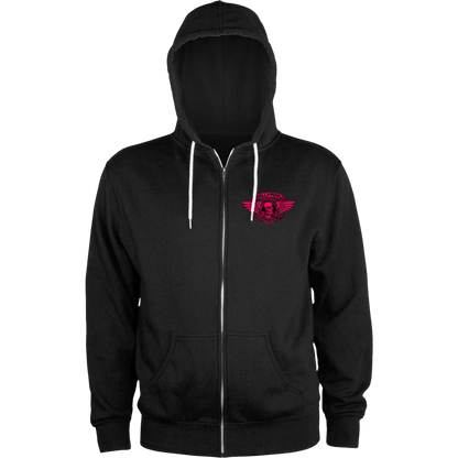Powell Peralta Winged Ripper Zip-Up Hoodie - Blacklight Pink
