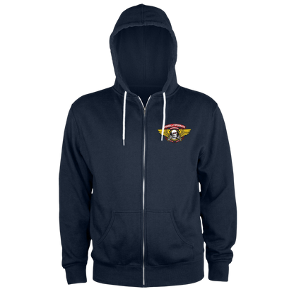 Powell Peralta Sweatshirt Hoodie Zip Winged Ripper - Navy