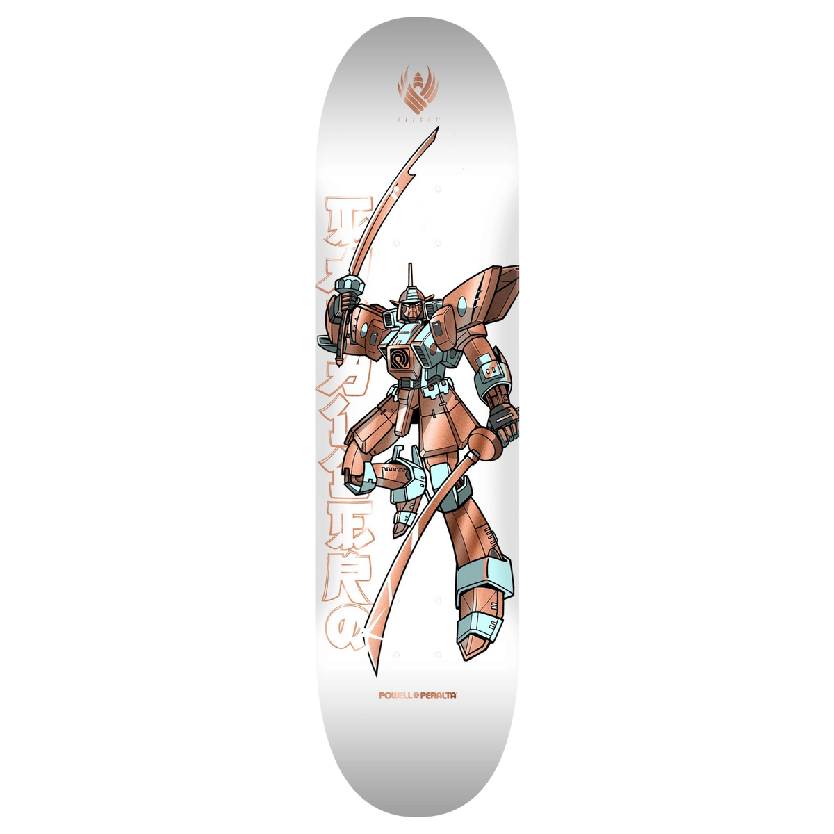 Powell Peralta Flight Steve Caballero Gundam White/Copper Skateboard Deck 8.25"