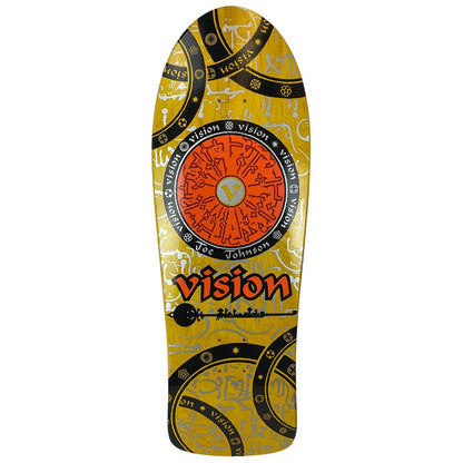 Vision Joe Johnson Hieroglyphics Old School Yellow Skateboard Deck 10.25"