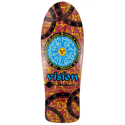 Vision Joe Johnson Hieroglyphics Old School Brown Skateboard Deck 10.25"