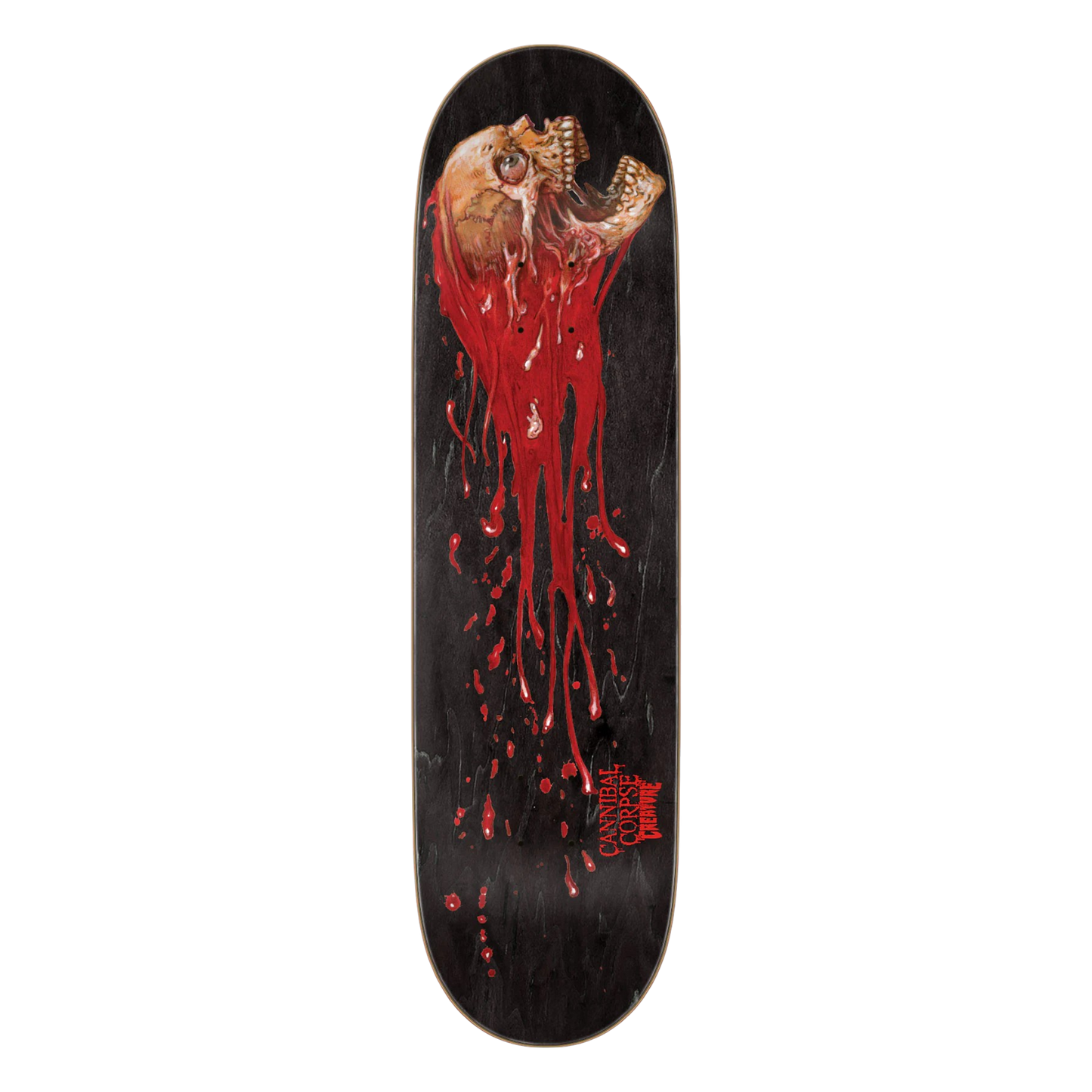 Creature Cannibal Corpse Skull & Blood Skateboard Deck 8.53"