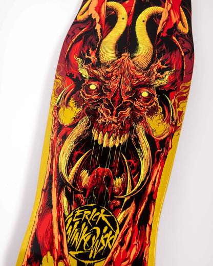 Santa Cruz Winkowski Primeval Fire Shaped Skateboard Deck 10.34"