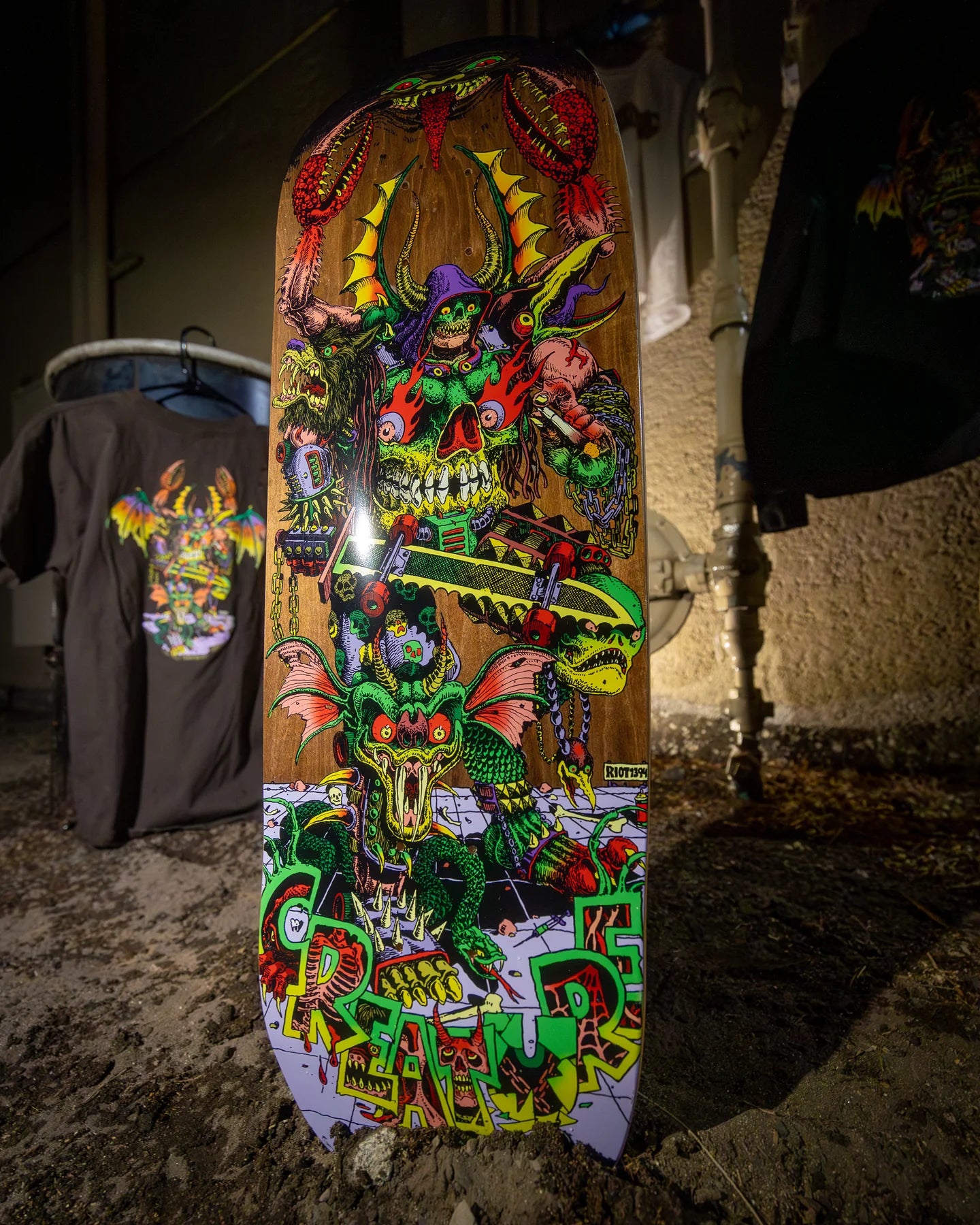 Creature Hallucination Beast Shaped Skateboard Deck 9.55"