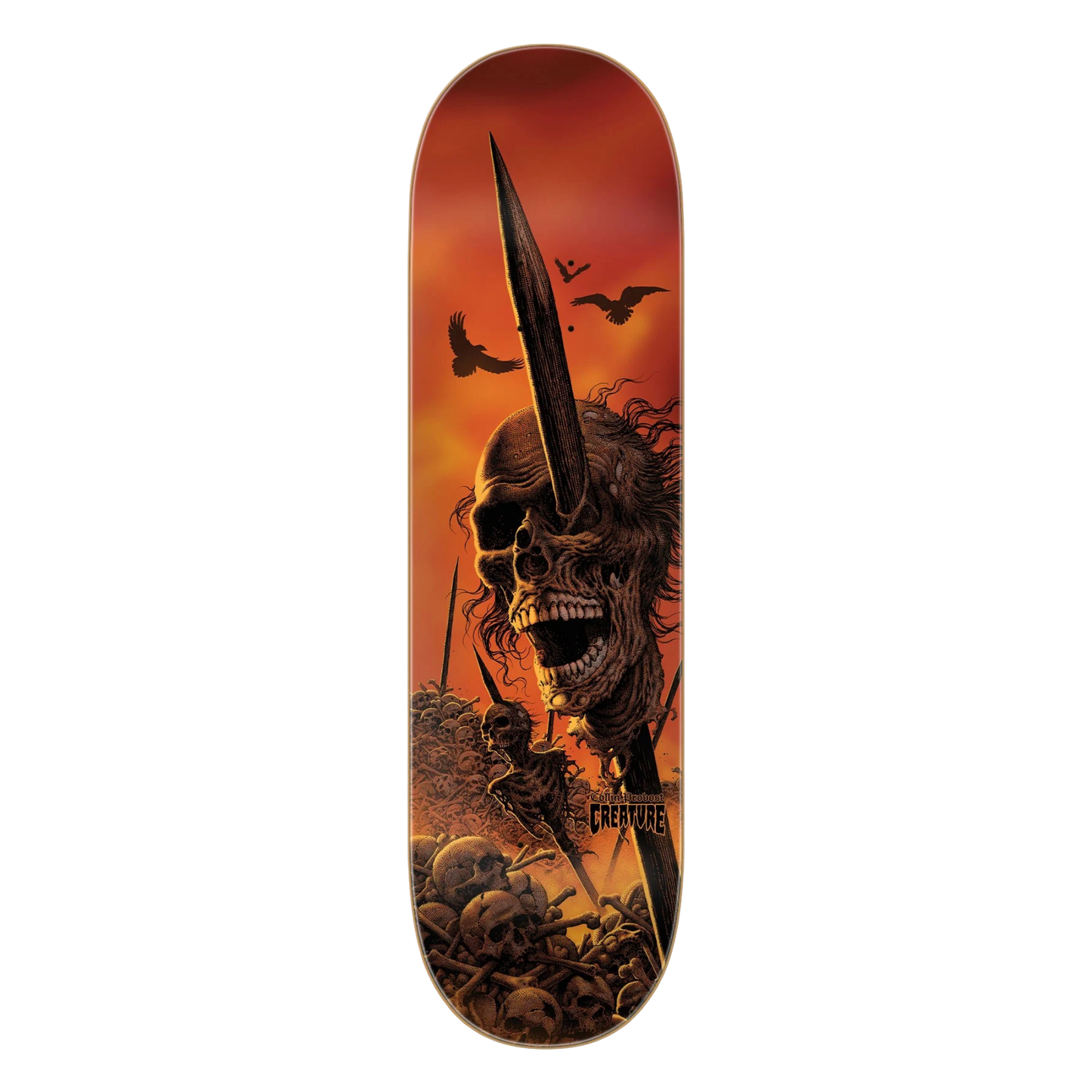 Creature Collin Provost Wasted Orange Skateboard Deck 8.75"