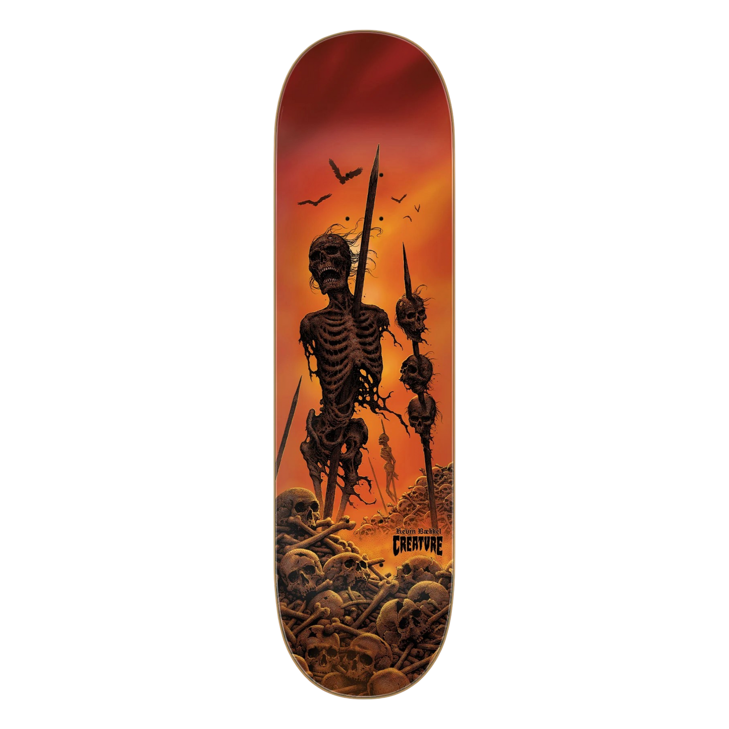 Creature Kevin Baekkel Wasted Orange Skateboard Deck 8.6"
