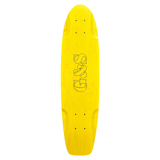 G&S KT-4 Squaretail Old School Yellow Skateboard Deck 29"
